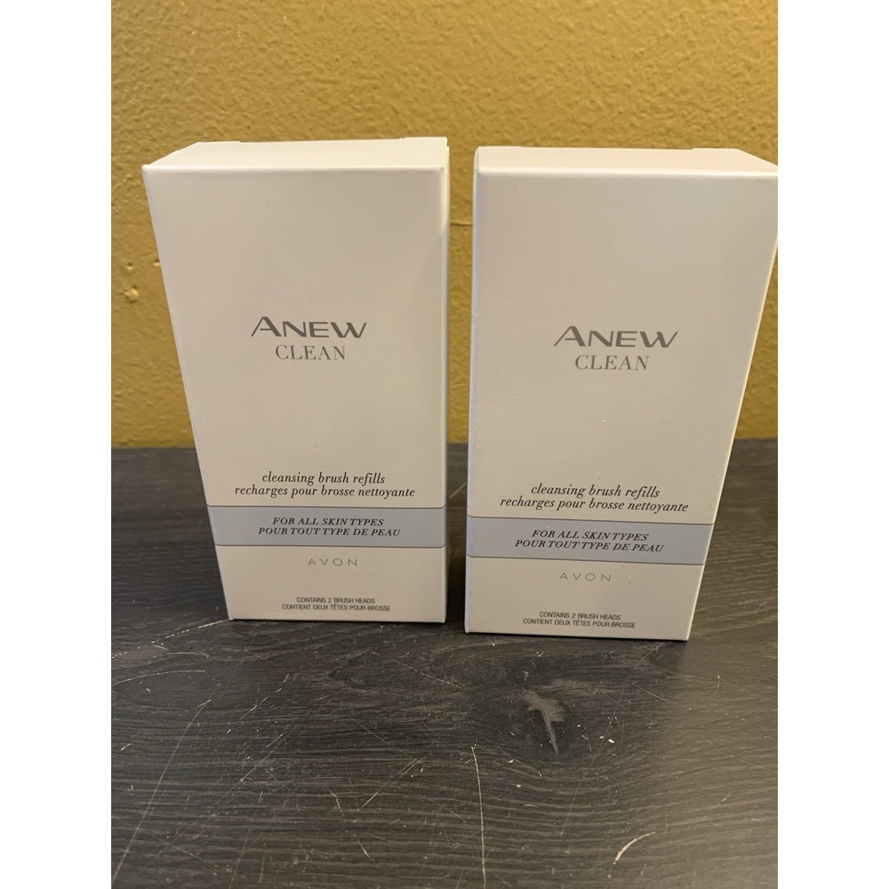 Avon Anew Clean Cleansing Brush Refills X2  (2 Brush Refills Each Box) New